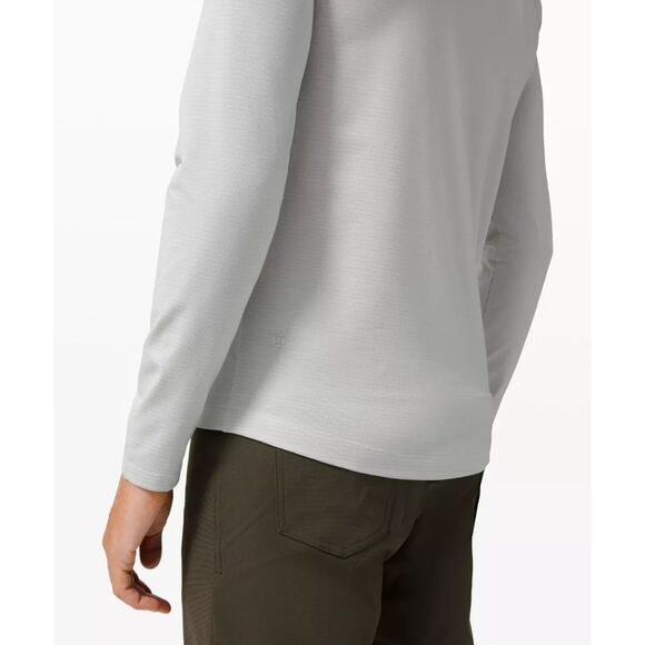 Lululemon Evolution Polo Light Gray Stripe No Size Tag Fits Small - Picture 11 of 15